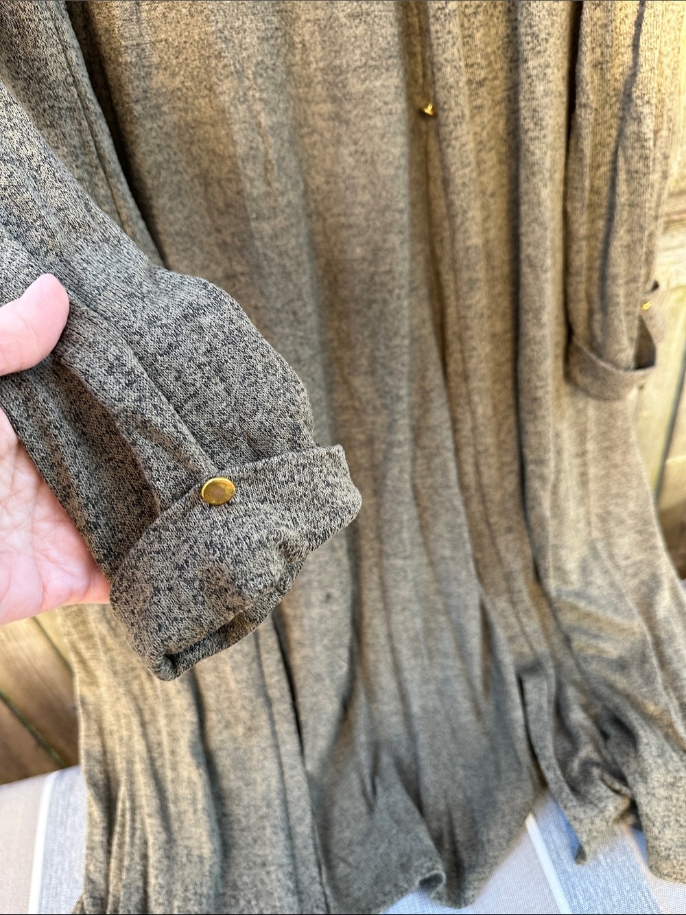 Olive Maxi Duster Cardigan - Picture 3 of 8